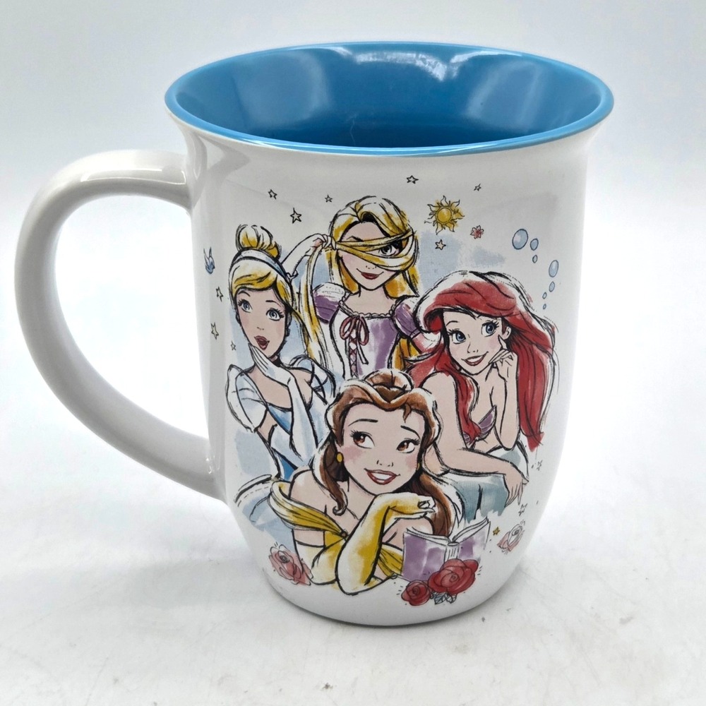 Disney Princess 'I WOKE UP LIKE THIS' Coffee Cup Mug Cinderella Ariel Belle